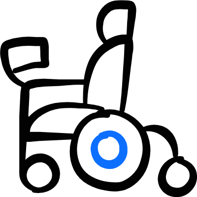 Disability Wheelchair Electronic Icon from Freehand Duotone Set