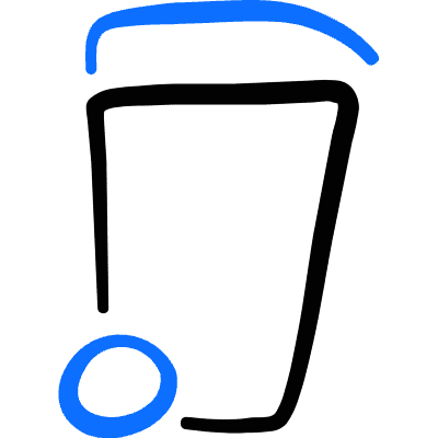 Garbage Bin Icon from Freehand Duotone Set