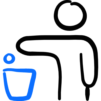 Garbage Throw Icon from Freehand Duotone Set