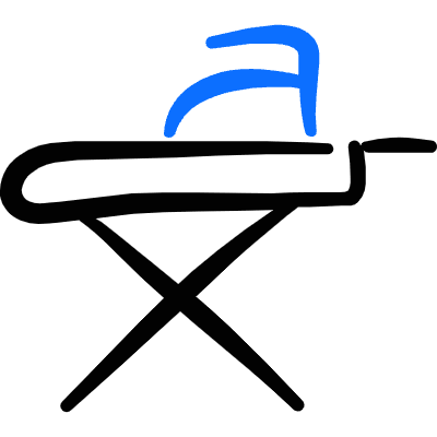Laundry Iron Table Icon from Freehand Duotone Set