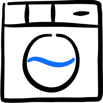 Laundry Washing Machine Icon from Freehand Duotone Set