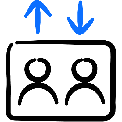 Lift Two People Elevator Icon from Freehand Duotone Set