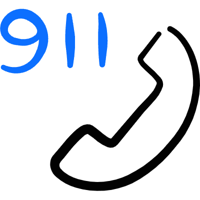 Safety 911 Call Icon from Freehand Duotone Set