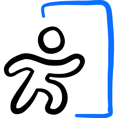 Safety Exit Door Icon from Freehand Duotone Set