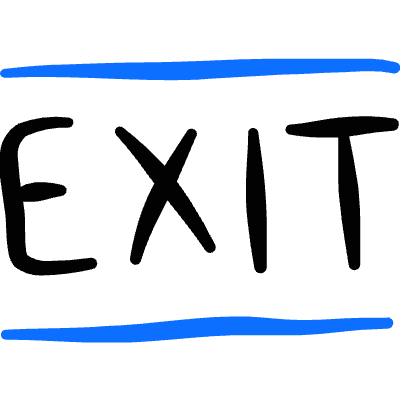 Safety Exit Sign Icon from Freehand Duotone Set