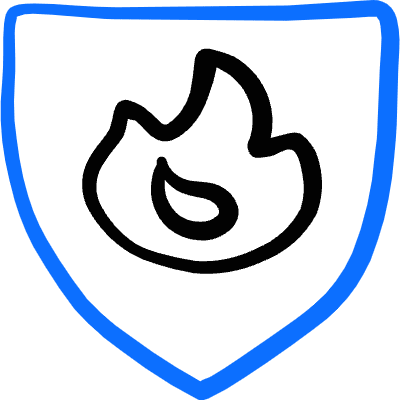 Safety Fire Shield Icon from Freehand Duotone Set