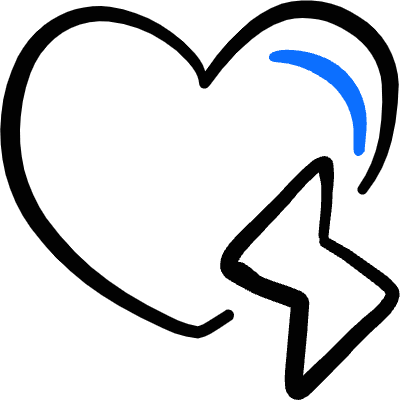 Safety Heart Electricity Icon from Freehand Duotone Set