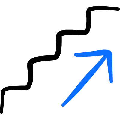 Stairs Ascend Icon from Freehand Duotone Set