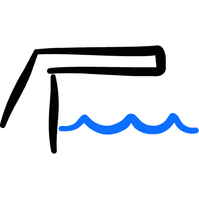 Swimming Pool Dive Board Icon from Freehand Duotone Set