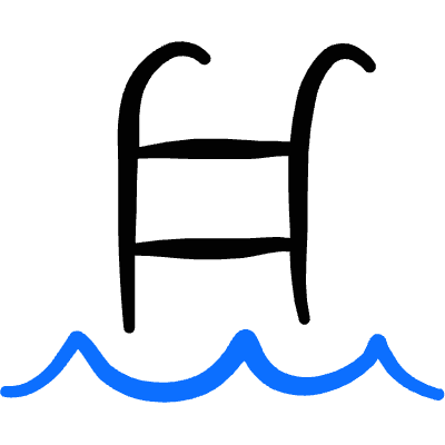 Swimming Pool Ladder Icon from Freehand Duotone Set