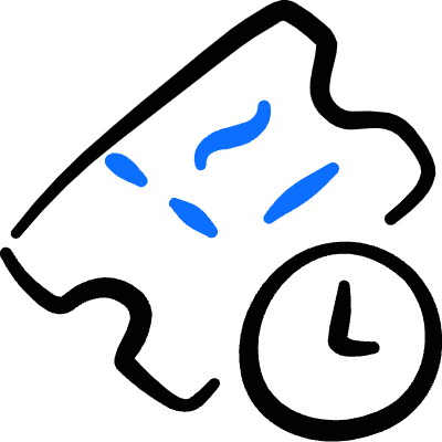 Ticket Clock Icon from Freehand Duotone Set