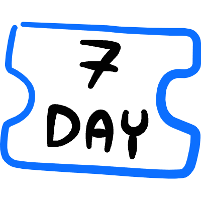 Ticket Day 7 Icon from Freehand Duotone Set