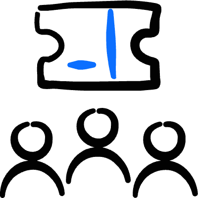 Ticket Group Icon from Freehand Duotone Set