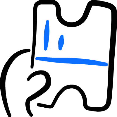 Ticket Hold Icon from Freehand Duotone Set