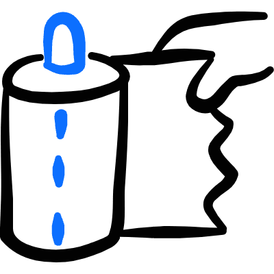 Toilet Paper Pull Icon from Freehand Duotone Set