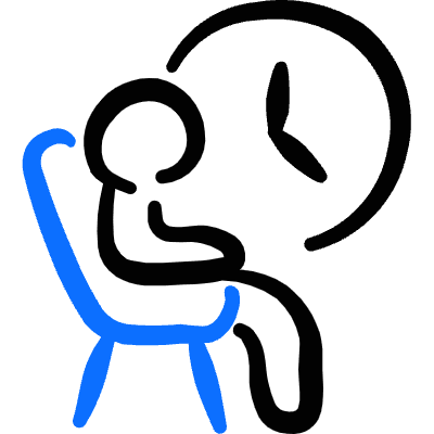 Waiting Room Vip Clock Icon from Freehand Duotone Set