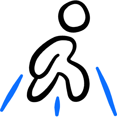 Walking Cross Road Icon from Freehand Duotone Set