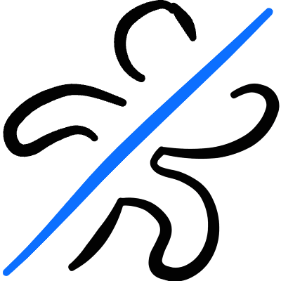 Walking Forbidden Symbol Icon from Freehand Duotone Set