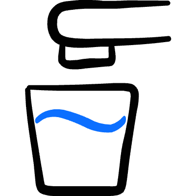 Water Fountain Fill Glass Icon from Freehand Duotone Set