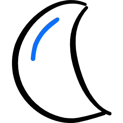 Night Moon Waning Crescent Icon from Freehand Duotone Set