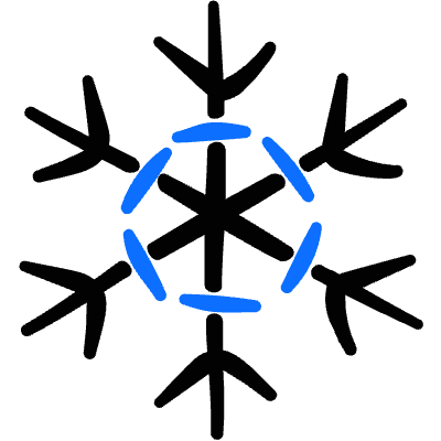 Ice Snowflake Icon from Freehand Duotone Set