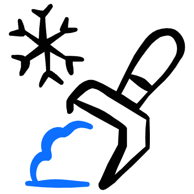 Snow Scooper Icon from Freehand Duotone Set