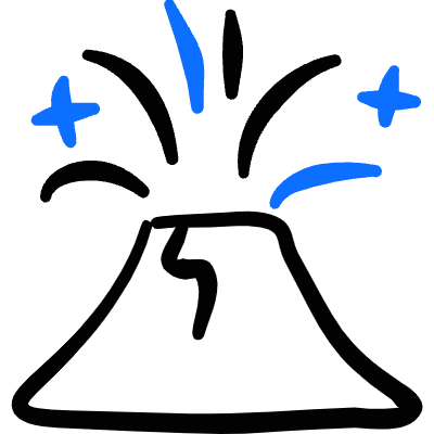 Natural Disaster Volcano Icon from Freehand Duotone Set