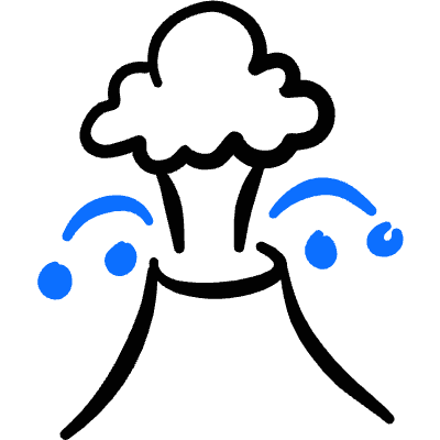 Natural Disaster Volcano Lava Icon from Freehand Duotone Set