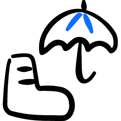 Rain Umbrella Boots Icon from Freehand Duotone Set