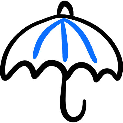 Rain Umbrella Open Icon from Freehand Duotone Set