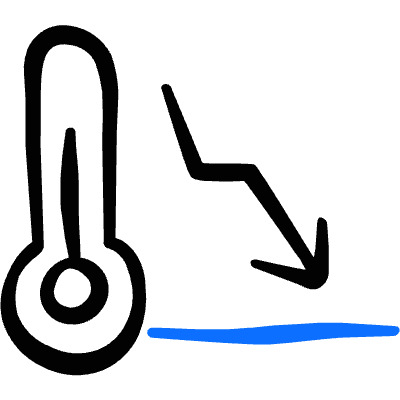 Temperature Down Icon from Freehand Duotone Set