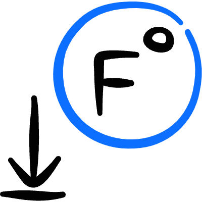 Temperature Fahrenheit Low Icon from Freehand Duotone Set