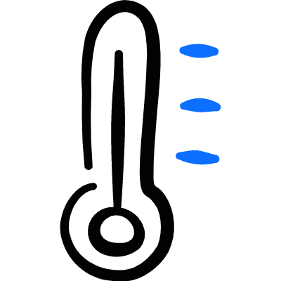 Temperature Thermometer High Icon from Freehand Duotone Set