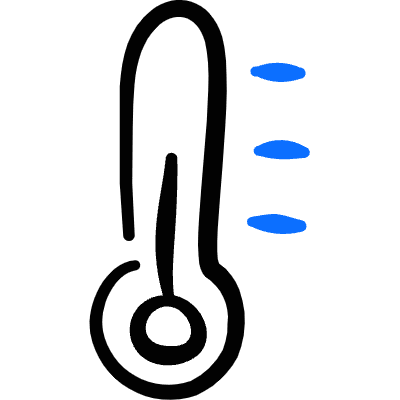 Temperature Thermometer Medium Icon from Freehand Duotone Set