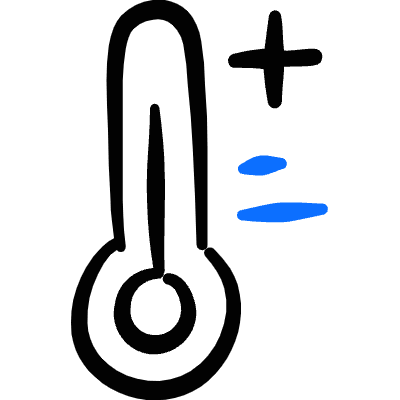 Temperature Thermometer Plus Icon from Freehand Duotone Set
