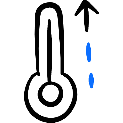 Temperature Thermometer Up Icon from Freehand Duotone Set