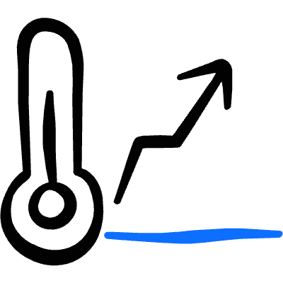 Temperature Up Icon from Freehand Duotone Set