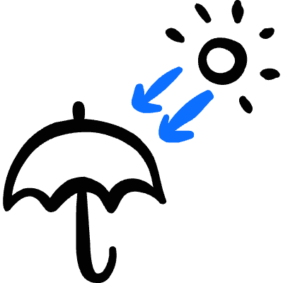 Uv Umbrella Icon from Freehand Duotone Set