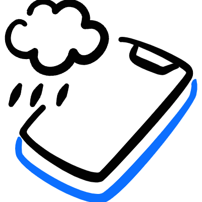 Weather App Rain Icon from Freehand Duotone Set