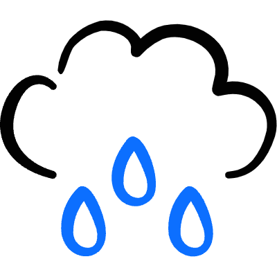 Weather Cloud Drizzle Icon from Freehand Duotone Set