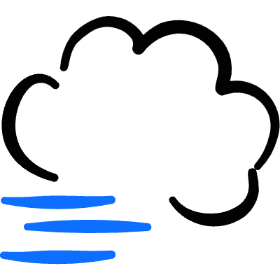 Weather Cloud Fog 1 Icon from Freehand Duotone Set