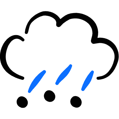 Weather Cloud Hail Icon from Freehand Duotone Set