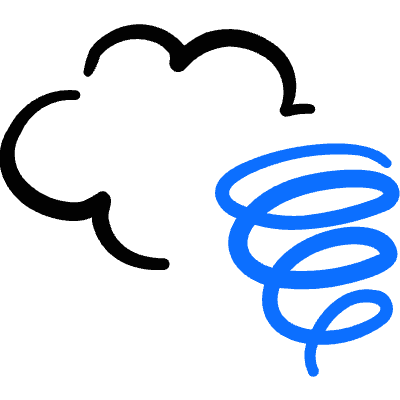 Weather Cloud Hurricane Icon from Freehand Duotone Set