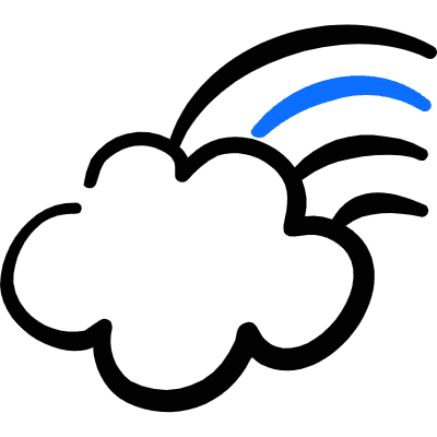 Weather Cloud Rainbow Icon from Freehand Duotone Set