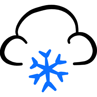 Weather Cloud Snowflake Icon from Freehand Duotone Set