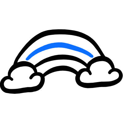 Weather Clouds Rainbow Icon from Freehand Duotone Set