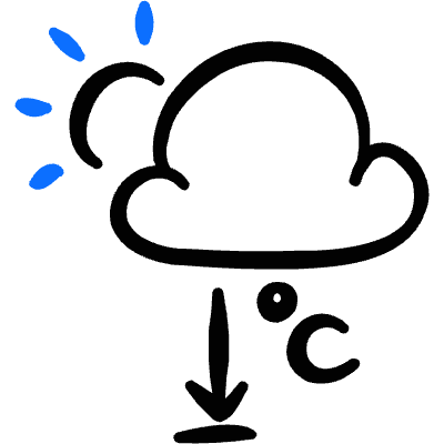 Weather Daily Temperature Icon from Freehand Duotone Set