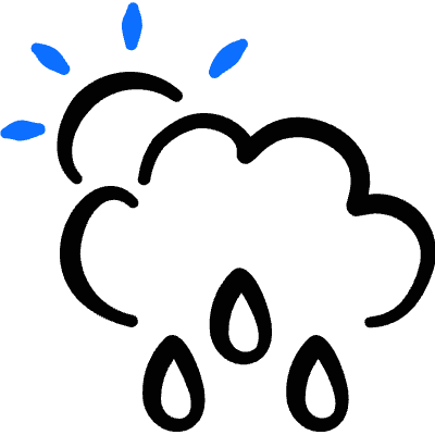 Weather Day Drizzle Icon from Freehand Duotone Set