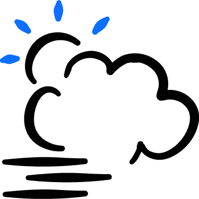 Weather Day Fog Icon from Freehand Duotone Set