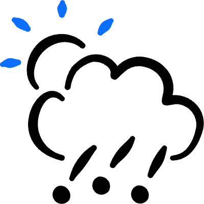 Weather Day Hail Icon from Freehand Duotone Set